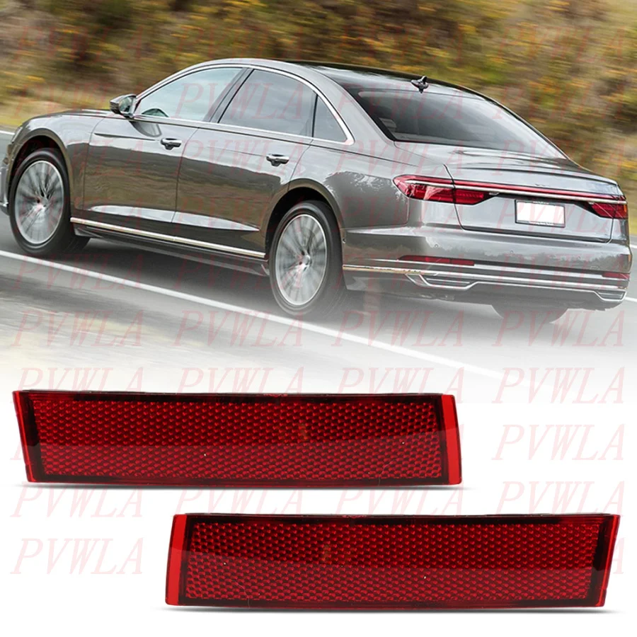 Фото Для Audi A8 2018 2019 2020 2021 2022 2023 2024 задний бампер внутренний боковой отражатель автомобильные аксессуары 4N0945103A 4N0945104A №1