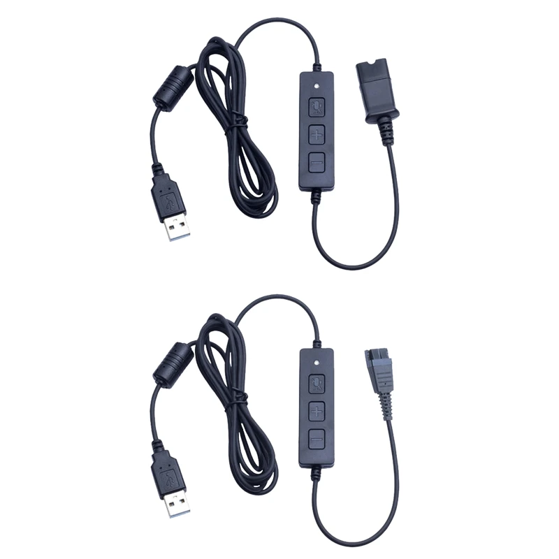 

Headset Quick Disconnect QD Cable to USB Plug Adapter Call Center Office Home Game Wire for QD Interface Headphone
