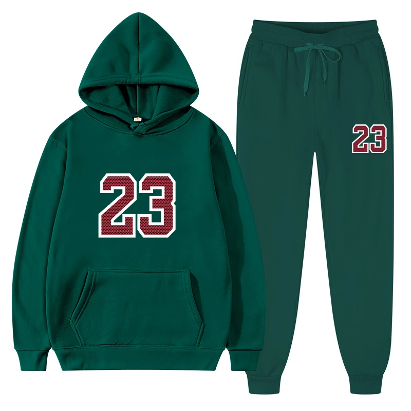 

Two Piece Set Casual Fleece Tracksuit Women Winter 2021 Women's Sets Oversized Hooded Long Sleeve Hoodie Sport Pants Lady Suit