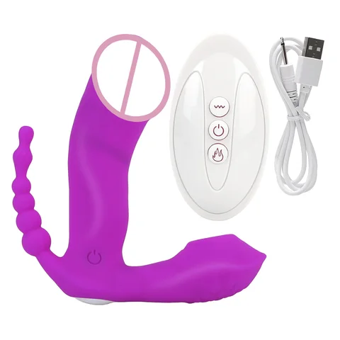 OLO носимый фаллоимитатор вибратор секс-игрушка для женщин многофункциональный 3 в 1 всасывающий вибратор анальный вагинальный стимулятор клитора эротические игрушки