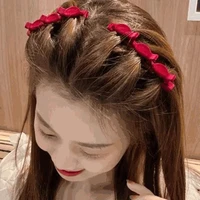 flocked bangs hair clip black red headwear women cute barrettes hairgrip for girls bang braided fashion hairpin hair accessories