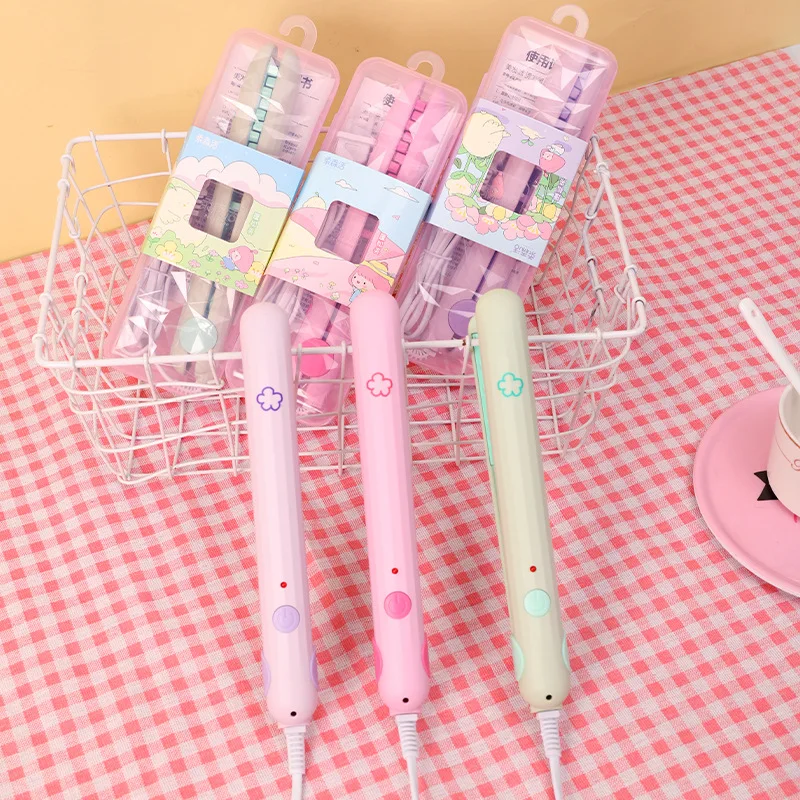 

Мини-утюжок для завивки волос, пушистая 3D плойка в клетку, портативный утюжок, керамические инструменты для создания перманентной завивки