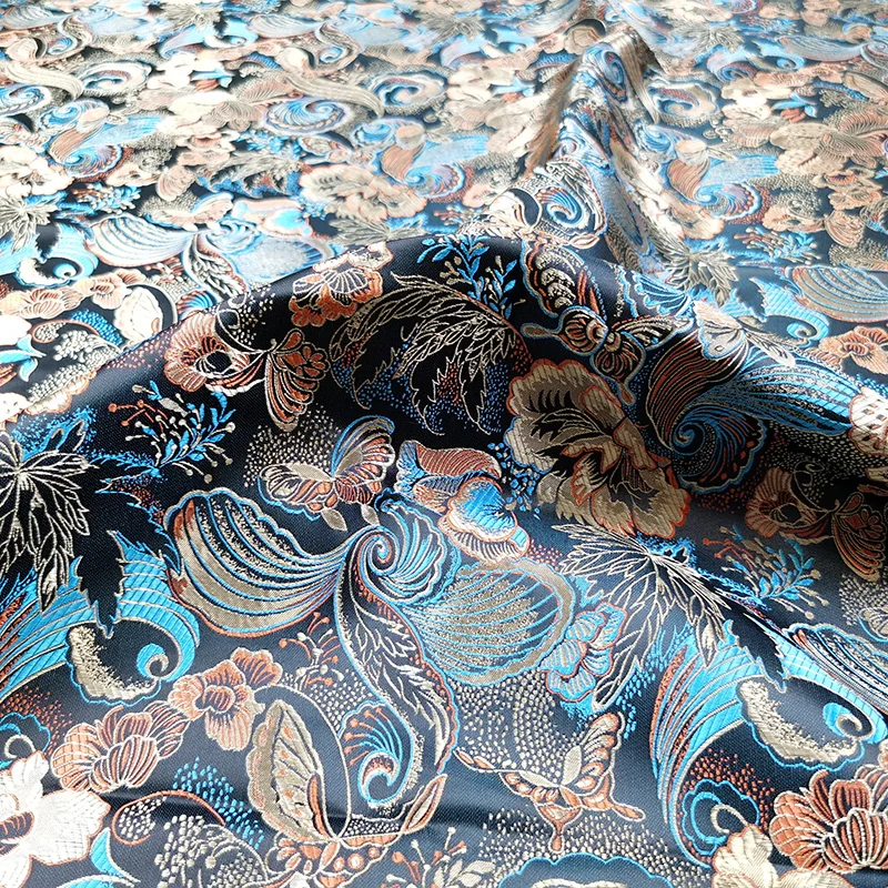 Jacquard Tibetan Clothing Fabric Chinese National Style Stiff Windbreaker Hanfu Brocade Advanced Custom Diy Sew |