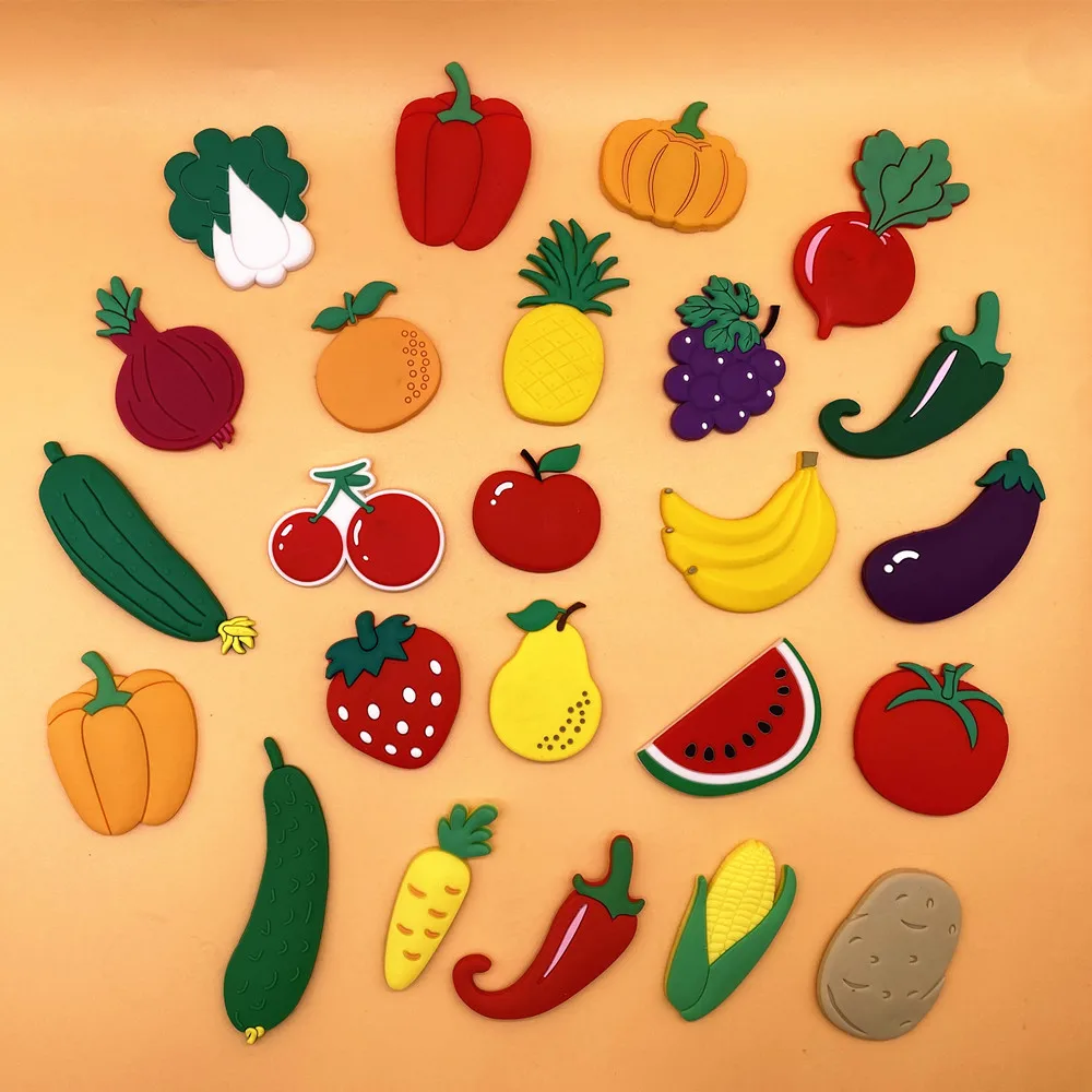 

Детские магниты овощи и фрукты 5/10 шт