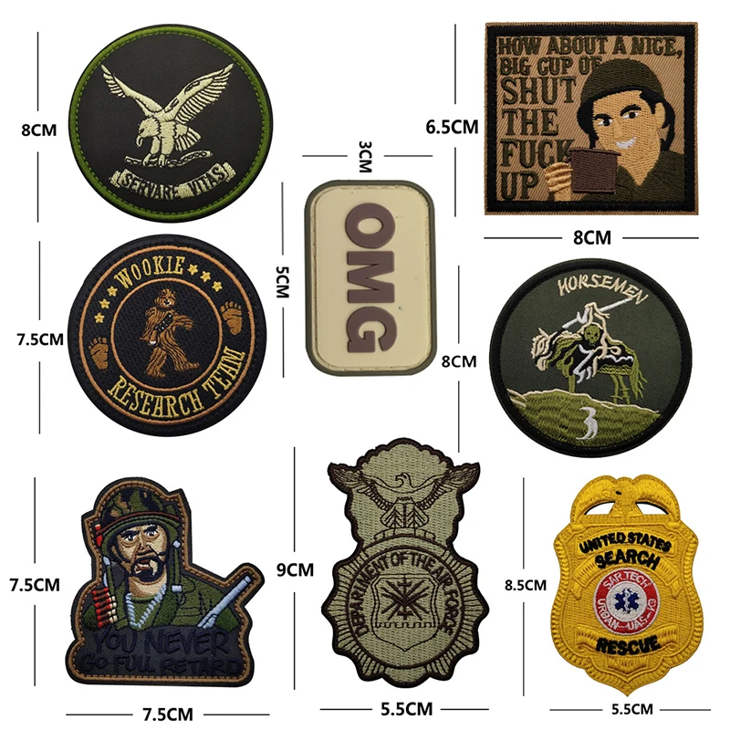 

Outdoor Fun Embroidery Cloth Patch Patch Outdoor Backpack Tactical Morale Badge Hook and Loop Patch Tactical Vest Patch Military