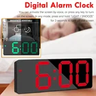 Настольный зеркальный светодиодный цифровой будильник с регулируемой яркостью и отображением повтора часы настольные часы ночсветильник для спальни