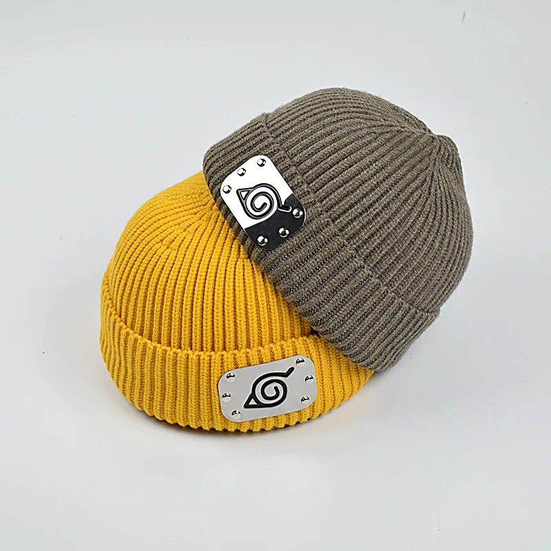 

2022 Beanies Women Autumn Winter Warm Hat Anime Akatsuki Cosplay Solid Color Hiphop Caps For Men Knitted Bonnet Unisex
