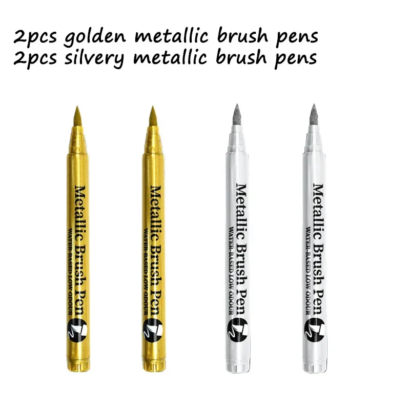 

Набор из 4 металлических маркеров золотого и серебряного цвета