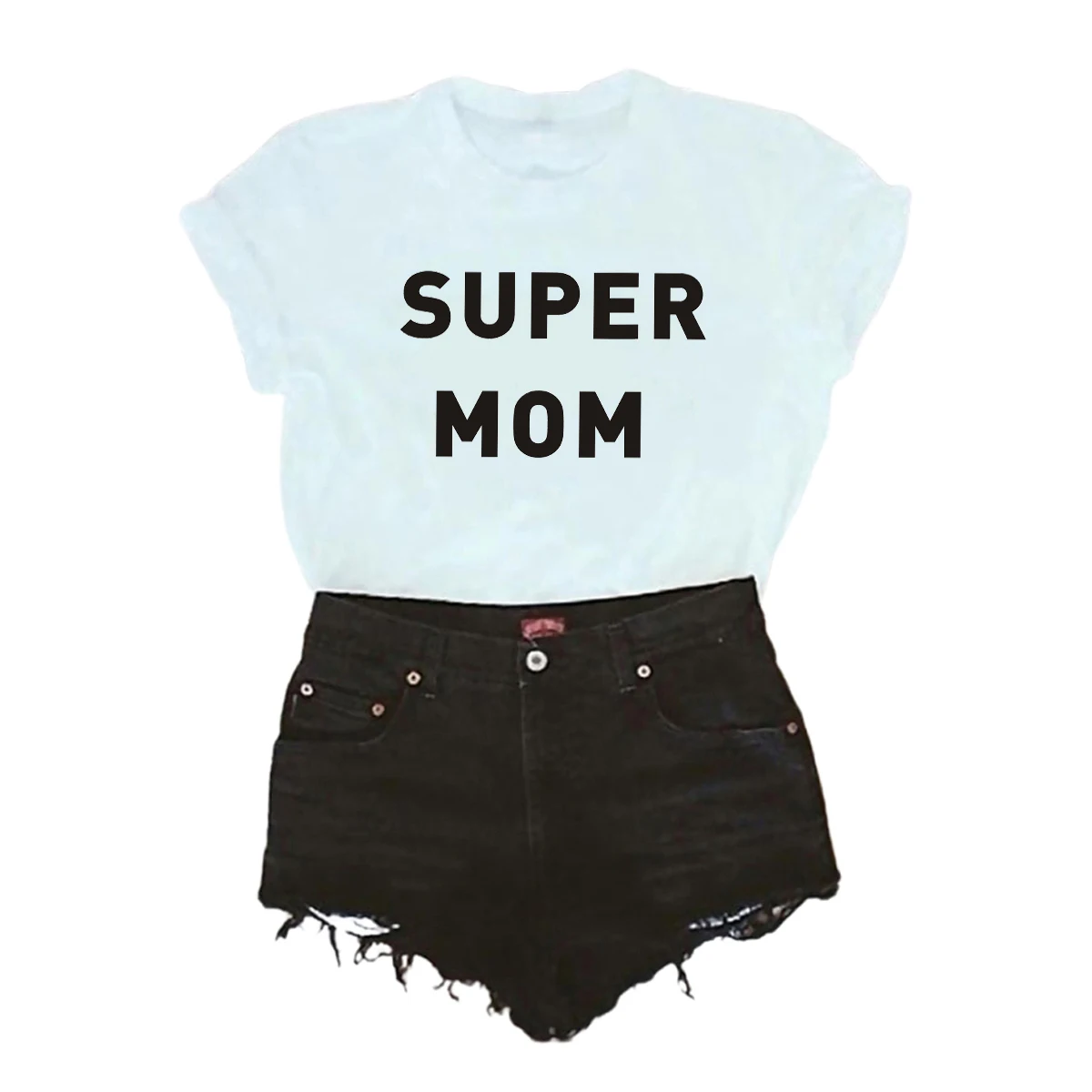 Футболка женская с надписью Super Mom, хлопковая Повседневная смешная рубашка, топ для девушек и мам, хипстер, Tumblr, Прямая поставка