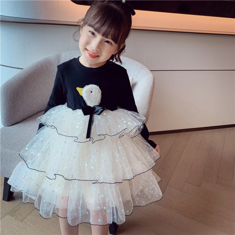 

Girls Cute Dress Autumn Autumn Girls Korean Style Dresses Long Sleeve Girls Party Casual Princess Dress Kids Girls Clothing 3-7Y