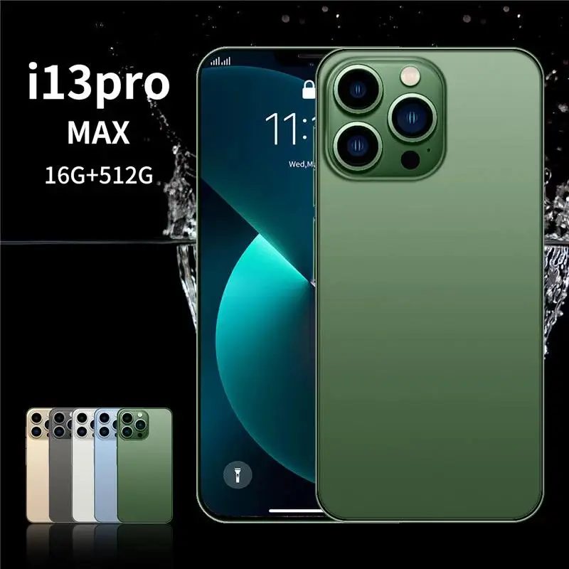 2022 New Global Version i13 Pro Max 6.7 Inch Smartphones 16GB+512G 5000mAh 5G Network Unlock Cell Phone Dual SIM Android Phone 1