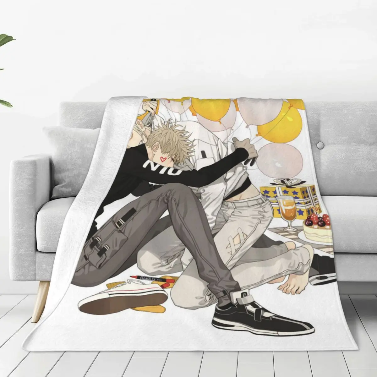 

Old Xian Yaoi Lgct Flannel Blankets 19 Days Anime Mangas Creative Throw Blankets for Home 125*100cm Rug Piece