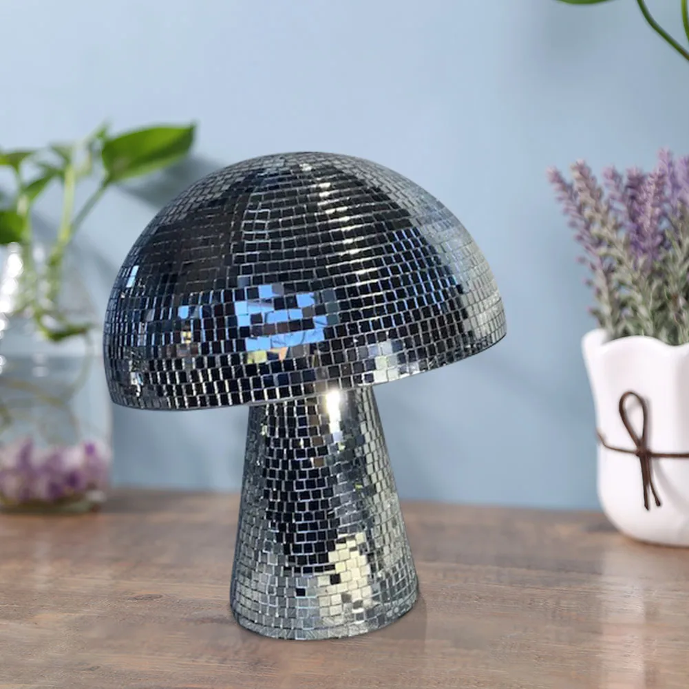 

Диско-шар в виде грибов, зеркальный стеклянный кирпичный гриб, блестящий шар ручной работы, зеркальный блестящий гриб, художественные украш...