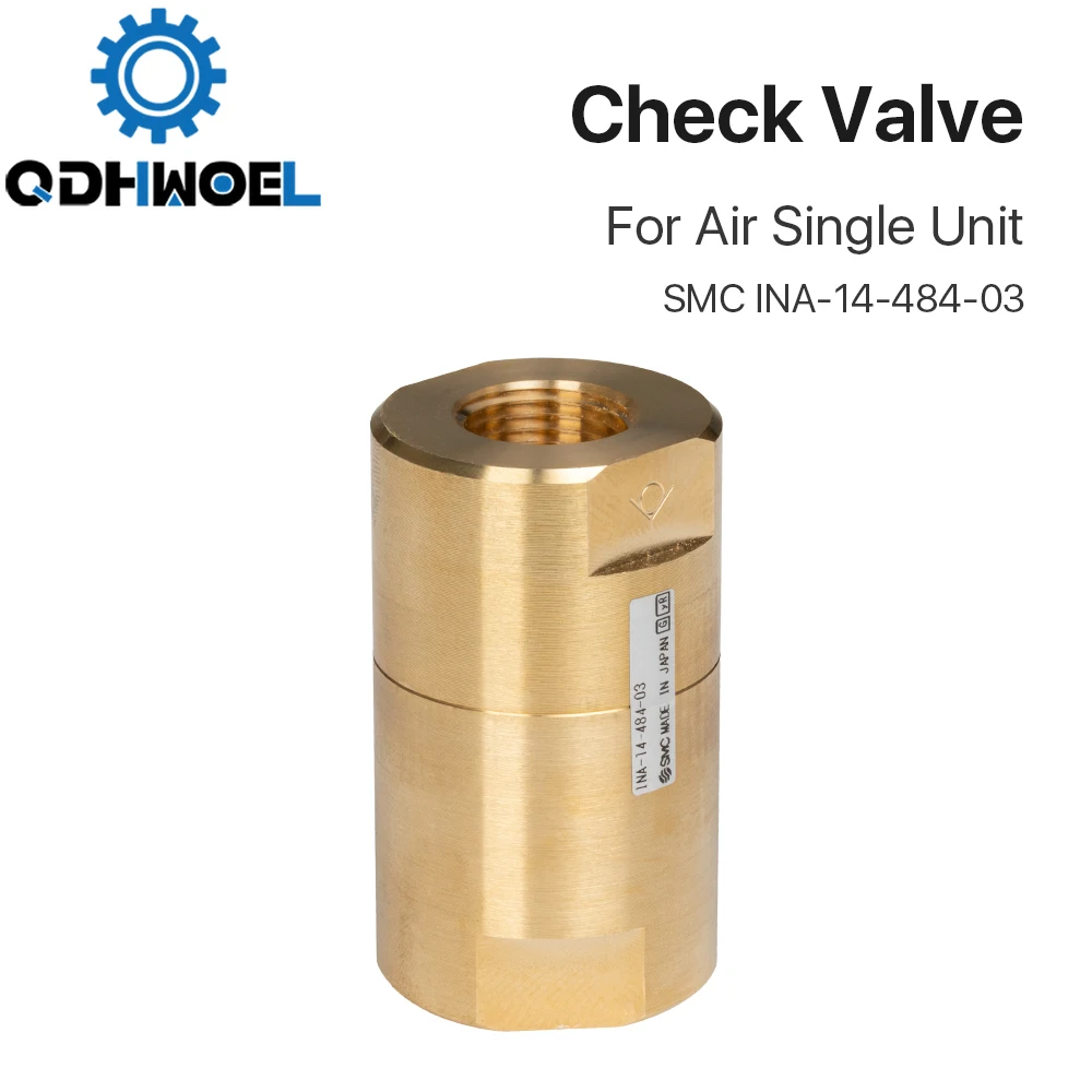 

SMC High Pressure Brass Check Valve INA-14-484-03 28mm 1.5Mpa Poof Pressure for Laser Cutting Machine Compressed Air