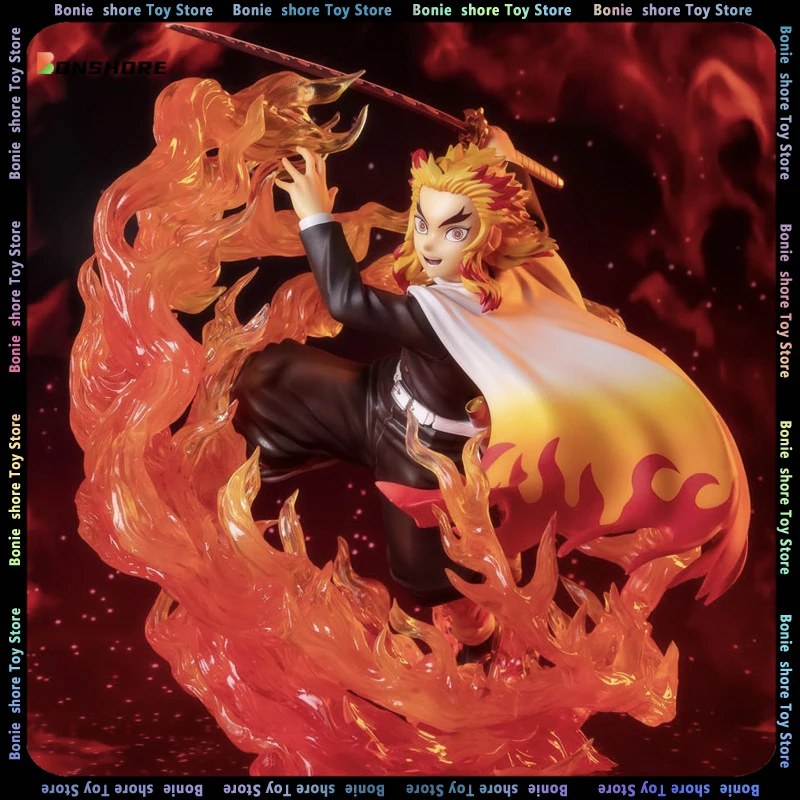 

14cm Demon Slayer Anime Figure Rengoku Kyoujurou Action Figures Collectible Figurine Decorations Doll Model Kids Toy Gift