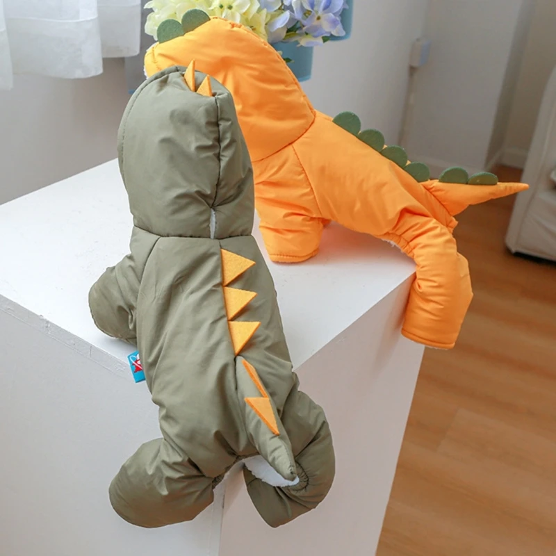 

Dinosaur Dog Costume Dog Coat With Hood Dog Jumpsuit Winter Coat Hoodie Dog Jacket Dog Jumpsuit Costume Dog Clothes