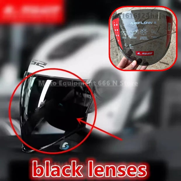 

Мотоциклетный полушлем LS2 OF616, оригинальные линзы, черные линзы, цветные козырьки LS2 AIRFLOW II, аксессуары для шлема