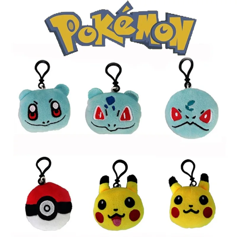 

Kawaii Pokemon Anime Pikachu Charmander Doll Keychain Cute Cartoon Squirtle Bulbasaur Backpack Pendant Decoration Holiday Gift