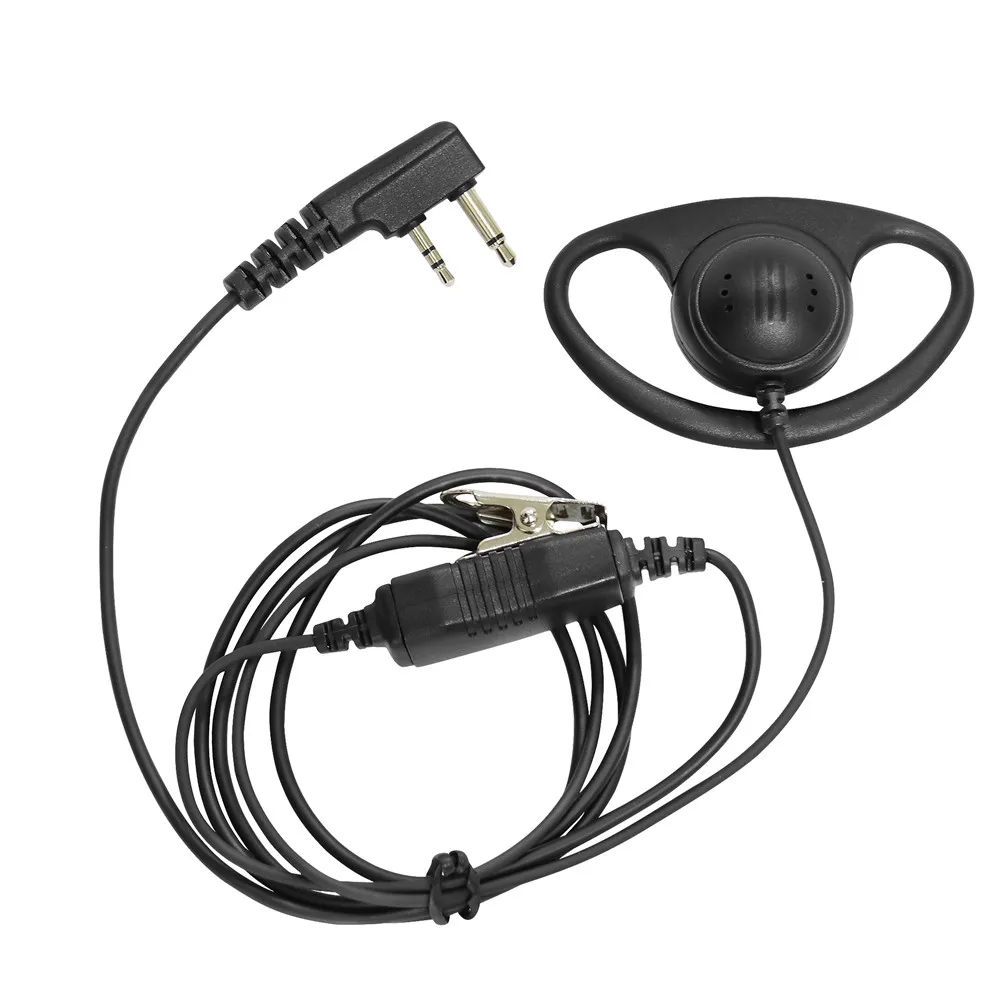 D Shape Ear Hook Earpiece with PTT Mic Headset for IC-F3011 F4011 F3001 F4001 F1000 F2000 F321 F4210 F3230 Radio--VBLL