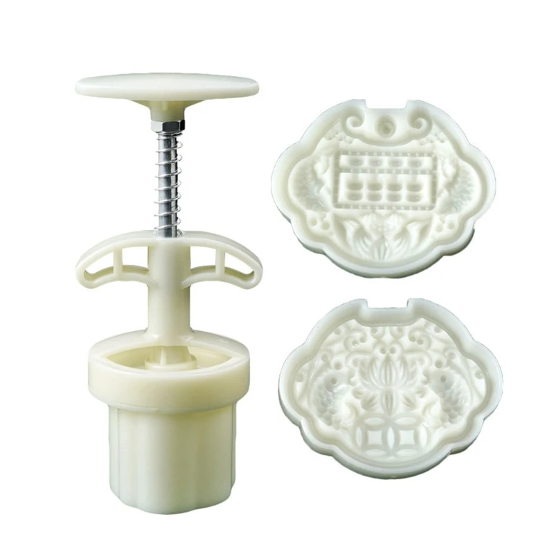 

Mid-autumn Moon Cake Mold Set Hand Pressed Cookie Dessert Diy Pastry Baking Tool Drop Shipping