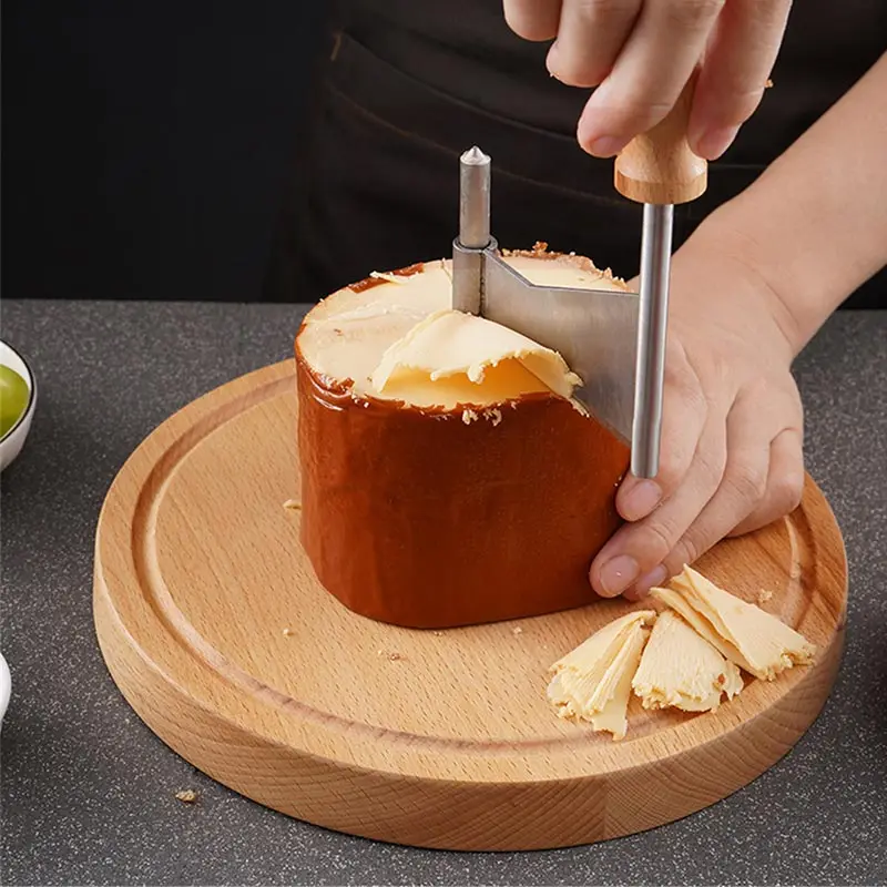 

Disk Cheese Slicer Cheese Wood Rotary Cheese Shaper Tools Kitchen Manual Chocolate Chip Scraper Marble Disk Cheese Slicer