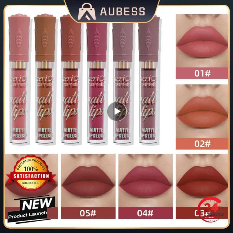 

Matte Velvet Lip Gloss Lipstick Thin Tube Hold Makeup Liquid Lip Gloss Makeup Long-lasting Matte Lipstick Liquid Lipstick Velvet