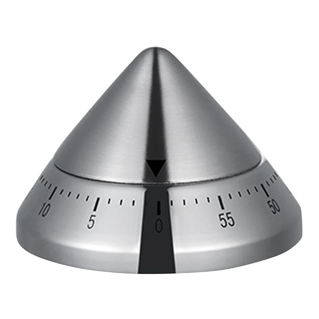 

Kitchen Cooking Timer Stainless Steel Mechanical Timer Manual Countdown Timer 60 Minutes Alarm Sound