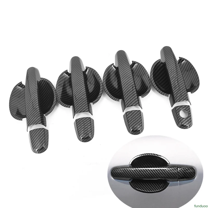 

Chrome Carbon Fiber Car Door Handle Cover Bowl Trim For Toyota Corolla Axio Altis 2008-2013 Styling Accessories