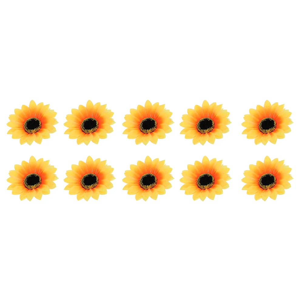 

10pcs Artificial Sunflower Hairpin Girls Hair Headdress Hair Accessories