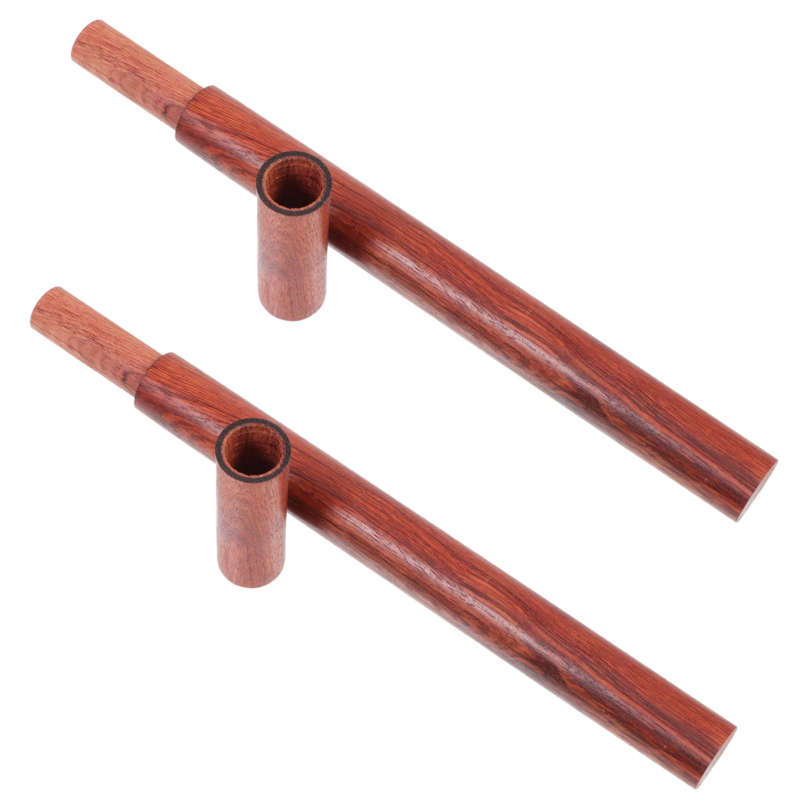 

2 Pcs Containers Food Stick Storage Tube Holder Agarose Wooden Simple Travel