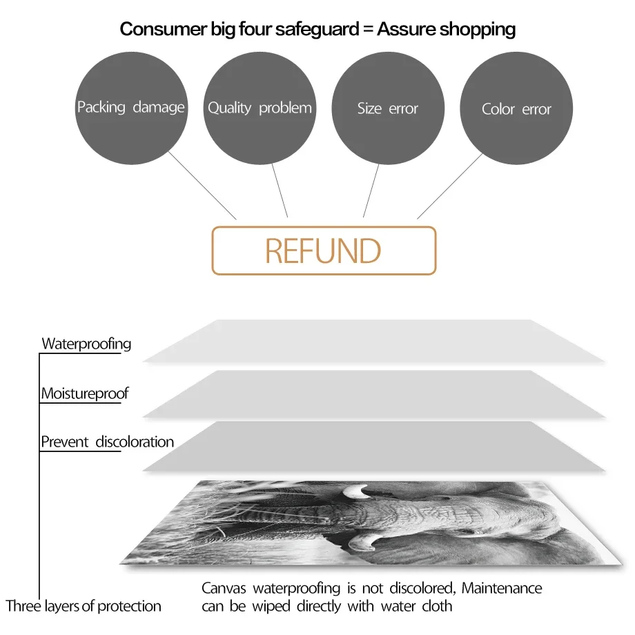 Настенная роспись холст живопись черный белый животные фото зеленые пансины