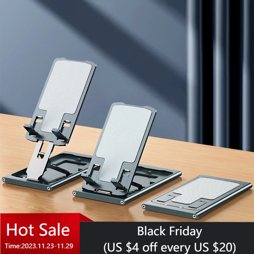 

Foldable Metal Phone Holder Tablet Universal Stand Holder Adjustable Bracket for Smartphone iPad Multi-Function Portable Stand