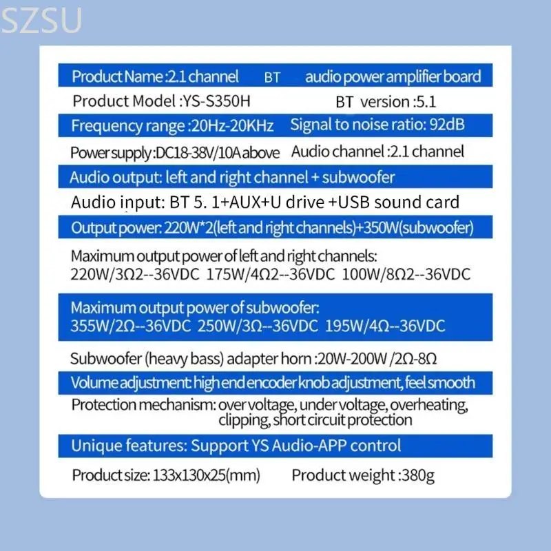 Фото Плата усилителя SZSU HighPerformance TPA3251 для профессионального аудиооборудования №4