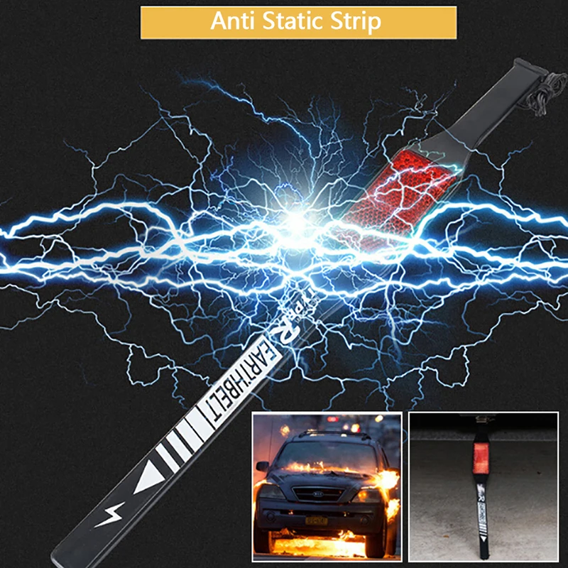 

1PC Car Safe Anti Static Strip Earth Belt Ground Wire Strap Vehicle Safe Driving 39.5cmx4.4cmx2.5cm Brightness Contrast Car
