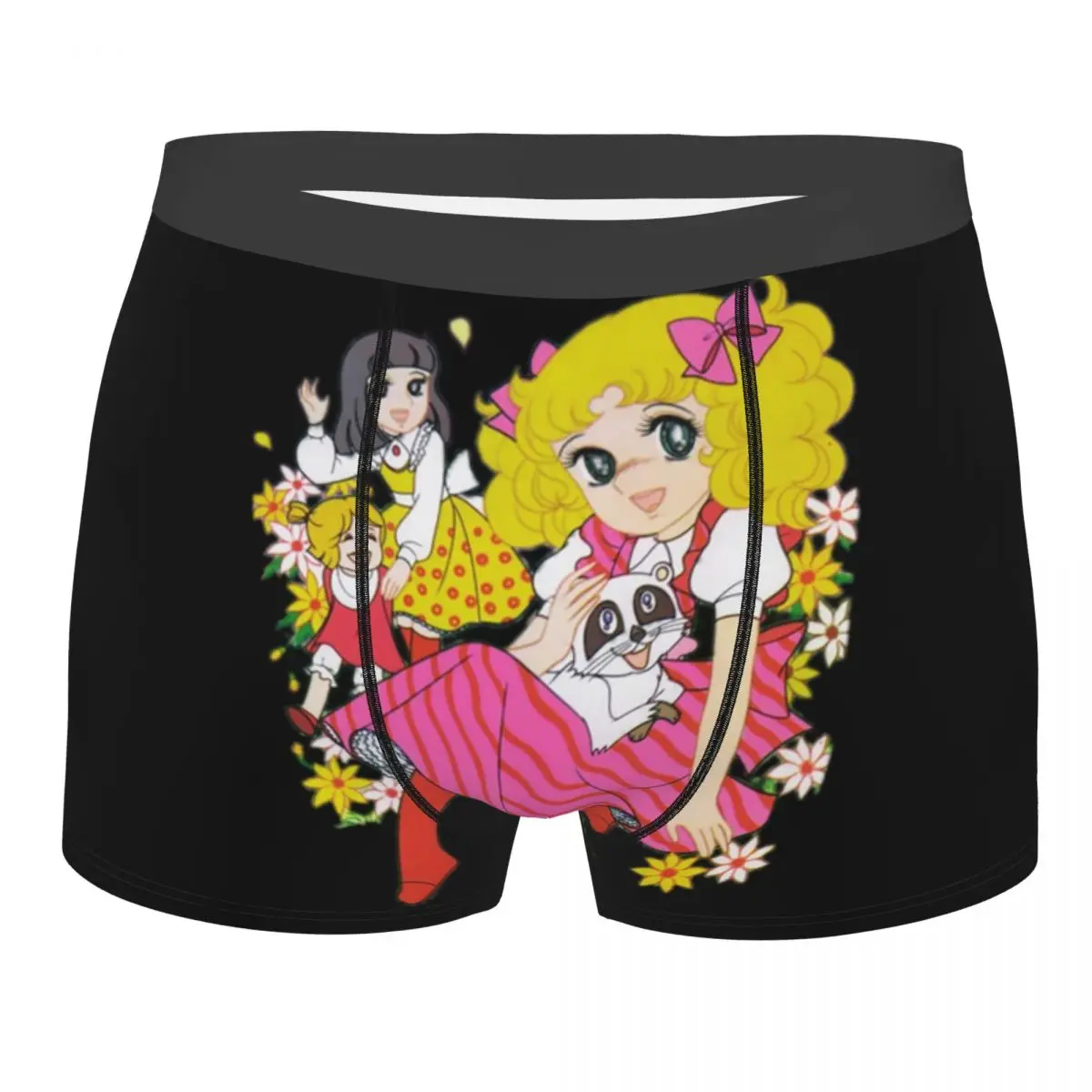 

Мужские трусы-боксеры карамельного цвета с принтом