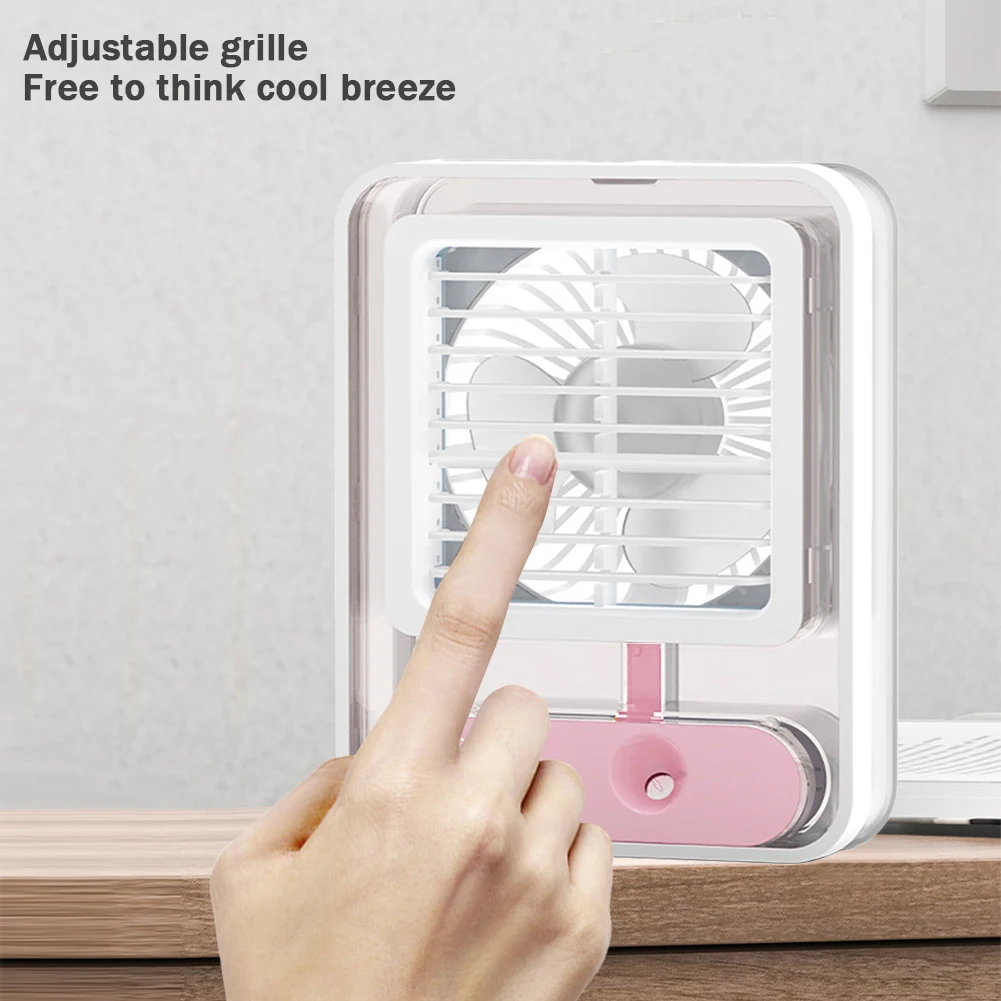 

Desktop Electric Fan Water Mist Maker Student Electric Fan Multifunctional Durable 3 Gear Adjustable for Office Bedroom School
