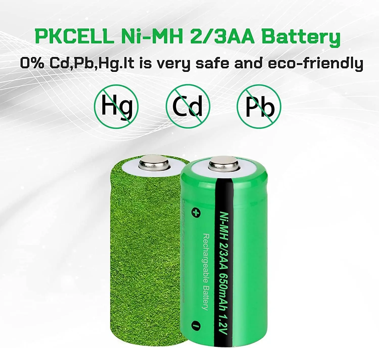 Аккумуляторная батарея PKCELL 2/3AA 650 мАч