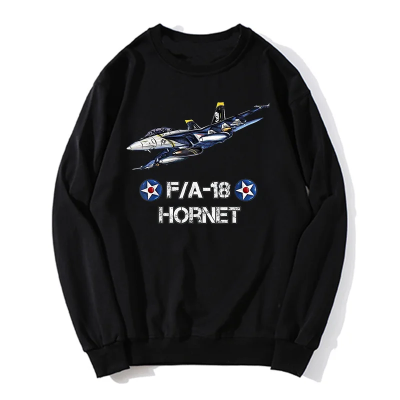 

Vintage Flying F-18 Hornet Navy Aviation Pilot Gift Hoodie Oversized Hoodies Men Fleece Pullover Sweatshirt Sweater