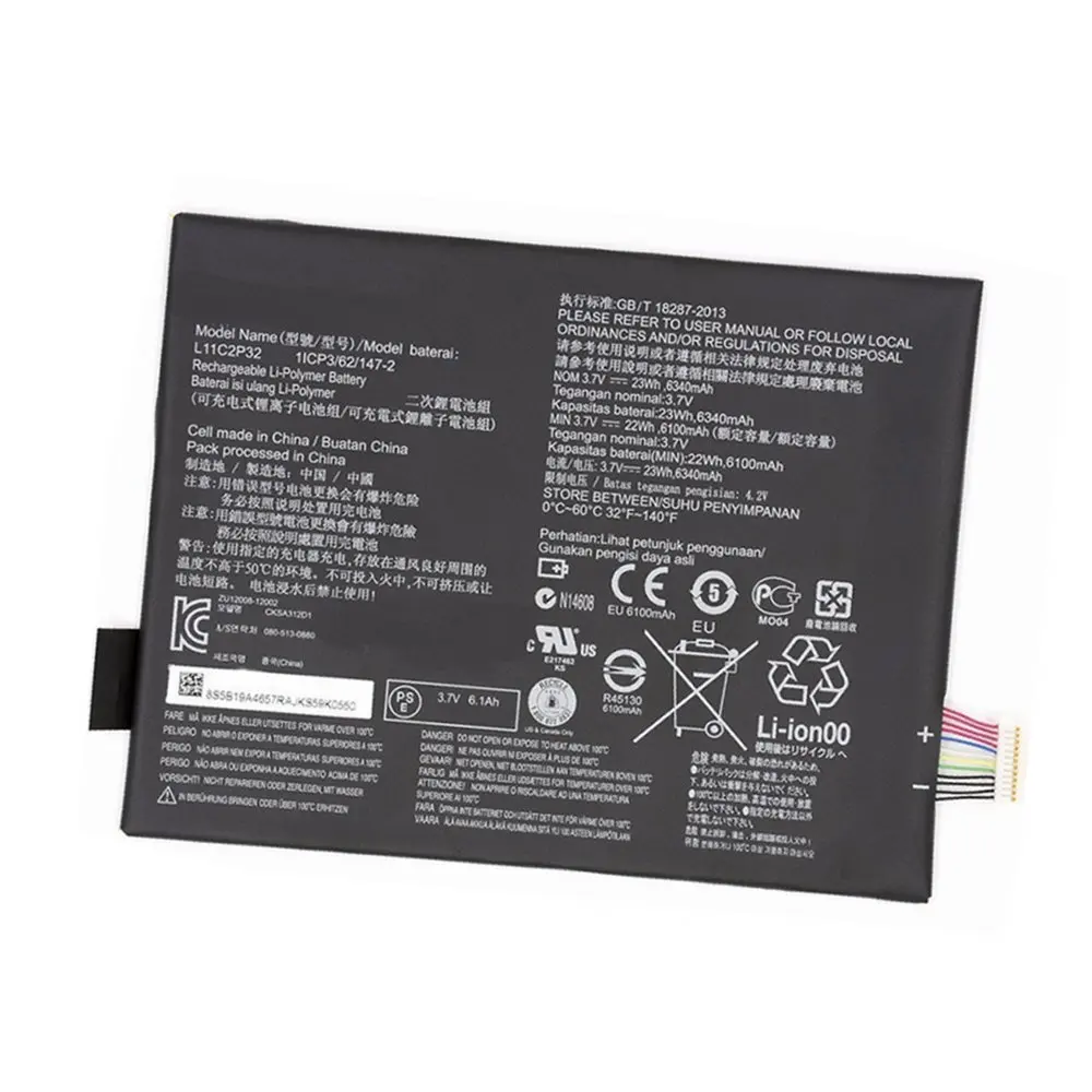 

L11C2P32 battery 6340mah for Lenovo IdeaTad S6000 S6000-F S6000-H A7600 A7600-HV A7600-F A10-80 HC batteries