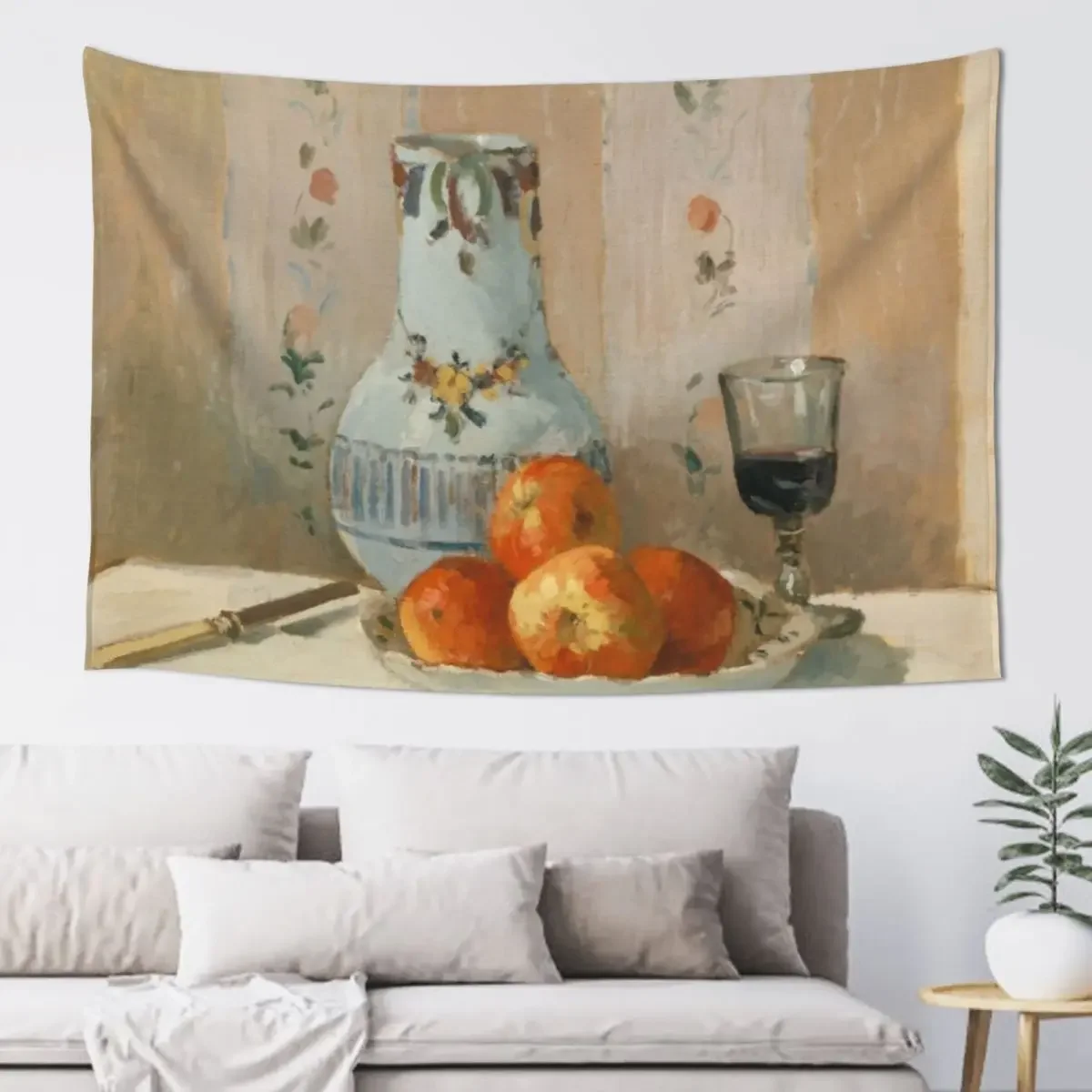 Натюрморт Pissarro с яблоками и кувшином гобелен украшение для спальни эстетические