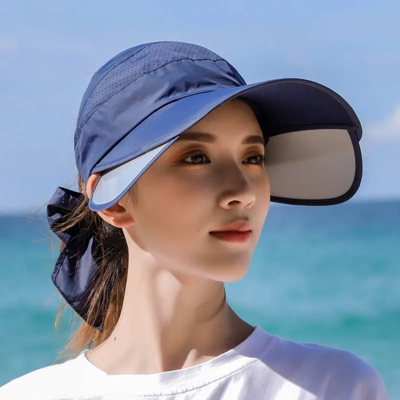 

Женская Солнцезащитная шляпа, велосипедная флейка, Женская Масштабируемая бейсболка с широкими полями, Кепка с защитой от ультрафиолета, пляжные шляпы