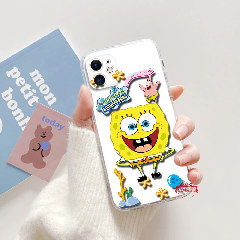 Мягкий чехол R16 SpongeBob SquarePants для Moto G Play E20 E4 E40 E5 E6 E6S E7 Power Edge 20 Lite Pro G200 G30 G4