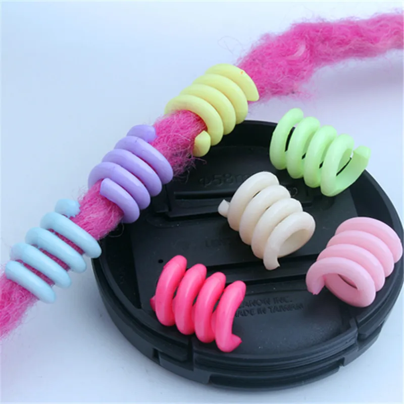 50 шт. 12x18 мм Разноцветные акриловые бусины с большими отверстиями для волос