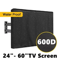 600d denier oxford pvc 24 60 heavy duty tv protective cover outdoor indoor television screen garden water proof dust anti d40