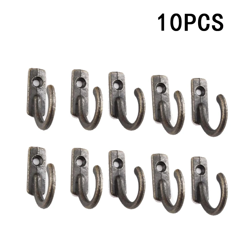 

Crochet Hook 10x Wall Door Zinc Alloy Antique Hook Hanger For Key Clothes Coat Hat Bag Towel Housekeeper On Wall For Home