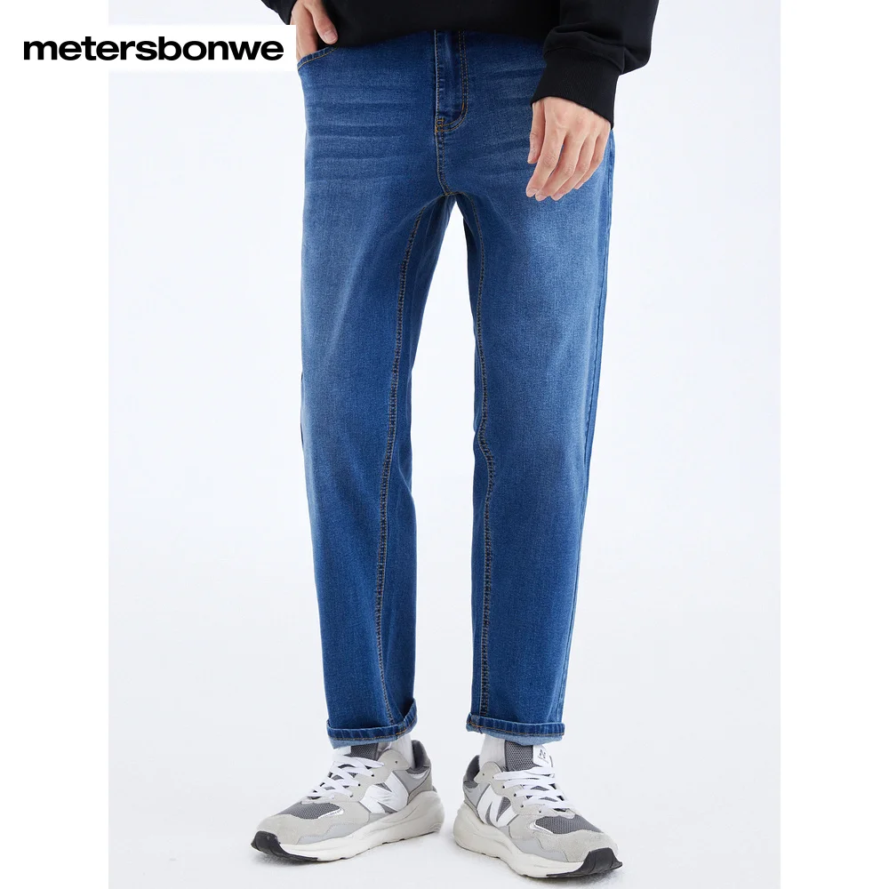Metersbonwe Jeans Men New Spring Fall Ankle-length Pants Male Fashion Trousers Long Pant Casual Denim Brand Bottoms 100 Cotto