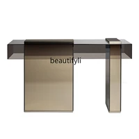 hj living room home light luxury coffee table tempered glass countertop rectangular simple stainless steel