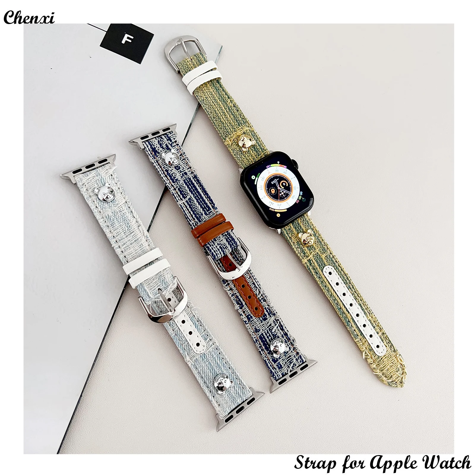 Джинсовый ремешок для Apple watch