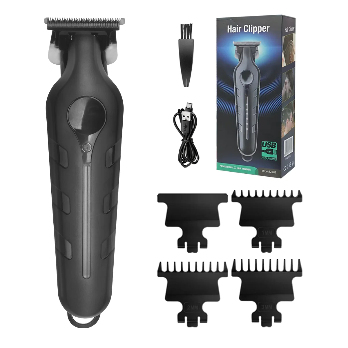 KIKIDO парикмахерский беспроводной триммер для волос 0 мм машинка резки с нулевым