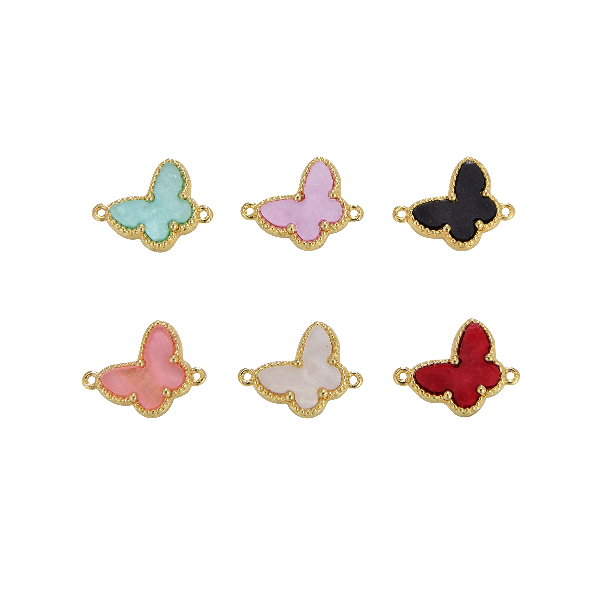 

10mm*13mm Color Butterfly Moth DIY Earrings Making Necklace Jewelry Chains Hooks Clasp Charms Handwork Crafts Insect Wholesale